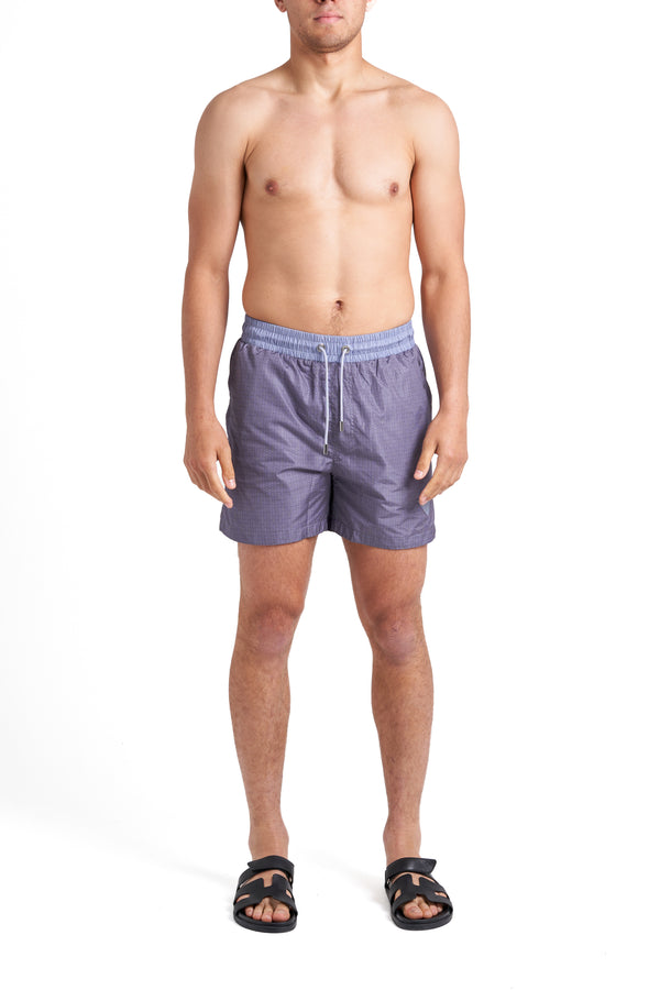 Grey & Steel Blue Swim Shorts