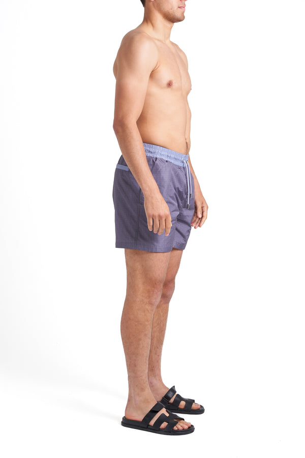 Grey & Steel Blue Swim Shorts