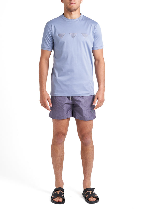 Grey & Steel Blue Swim Shorts