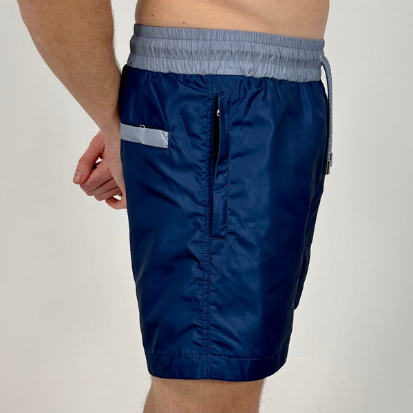 Navy Plain Swim Shorts