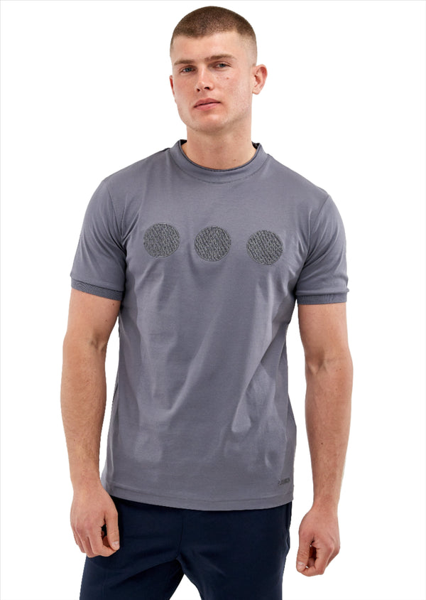 Steel Grey Mercerised Circle T-shirt