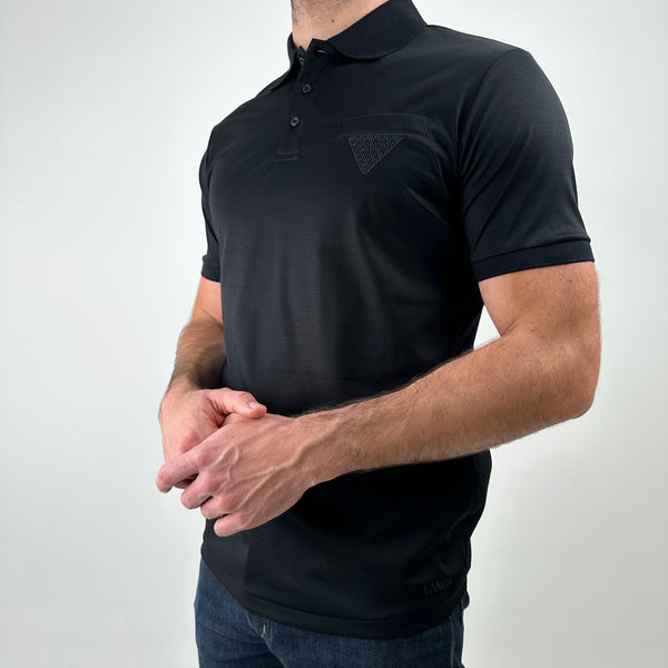 Black Pocket Triangle Polo