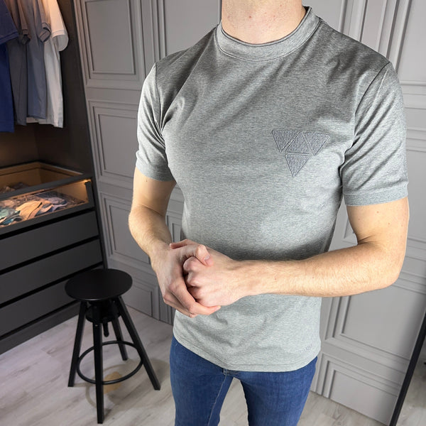 Marl Grey Small Triangle T-Shirt