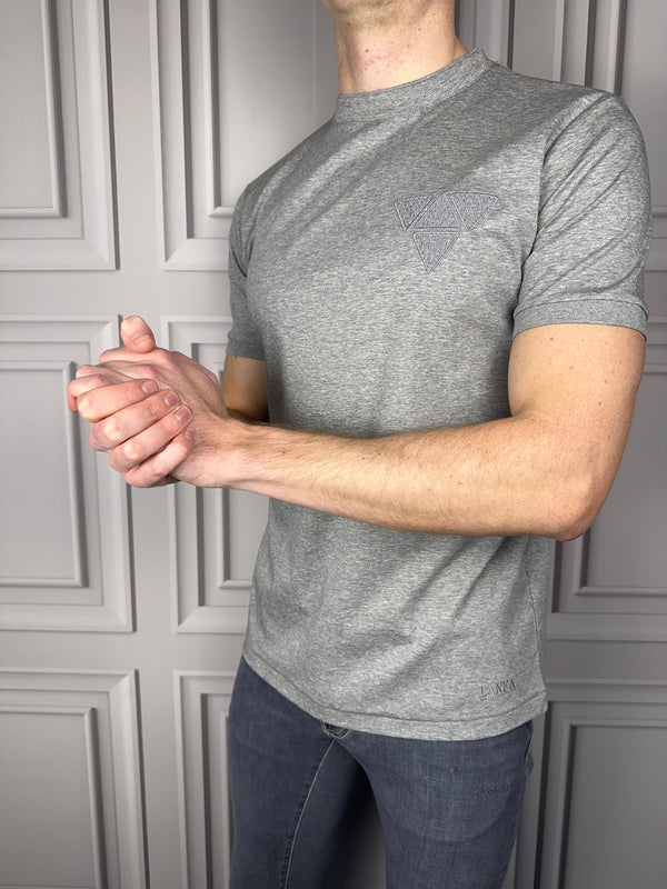 Marl Grey Small Triangle T-Shirt