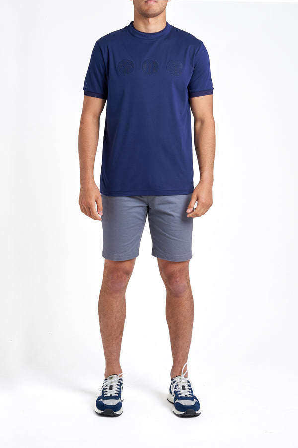 Navy Mercerised Circle T-shirt