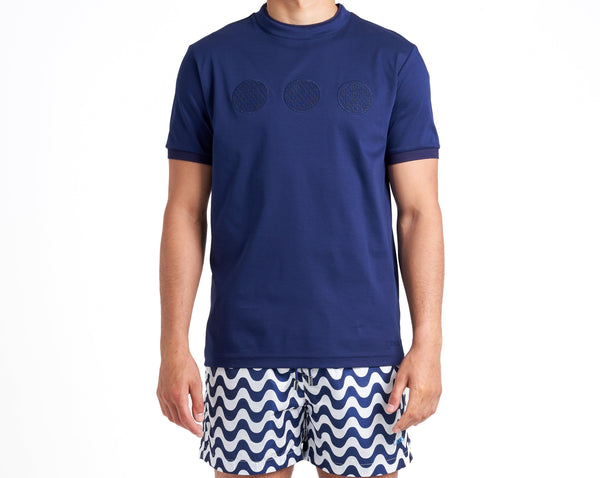 Navy Mercerised Circle T-shirt